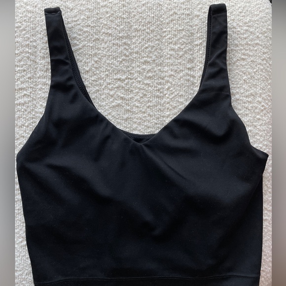 Aerie Real Me Lowkey Longline Sportsbra, black, M - Picture 2 of 8